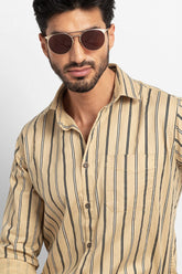 Lush Golden Giza Stripe Shirt