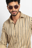 Lush Golden Giza Stripe Shirt