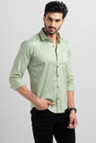 Men Printed Casual Green Shirt