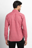 Glen Plaid Pink Giza Cotton Shirt