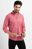 Glen Plaid Pink Giza Cotton Shirt