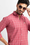 Glen Plaid Pink Giza Cotton Shirt