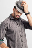 Fluer Grey Print Shirt