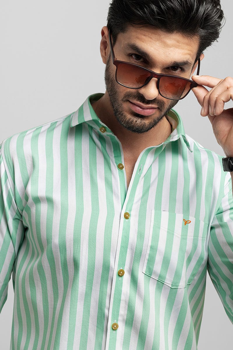 Grand Stripe Green Shirt