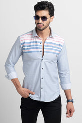 Grand Stipe Blue Shirt