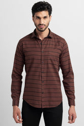 Grand Stripe Brown Shirt