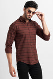 Grand Stripe Brown Shirt
