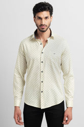Broken Flower Dotted Light Cream Shirt