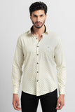Broken Flower Dotted Light Cream Shirt