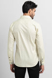 Broken Flower Dotted Light Cream Shirt