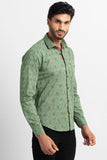 Mandala Print Green Shirt