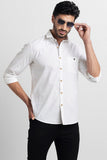 White Daisy Floral Printed Shirt
