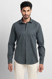 Glen Plaid Cotton Grey Checks Shirt