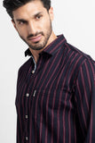 Lush Purple Giza Stripe Shirt