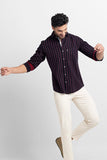 Lush Purple Giza Stripe Shirt