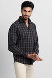 Glen Plaid Cotton Black Checks Shirt