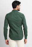 Lush Green Giza Stripe Shirt