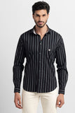Lush Light Black Giza Stripe Shirt