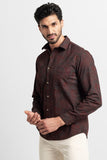 Mandala Print Brown Shirt