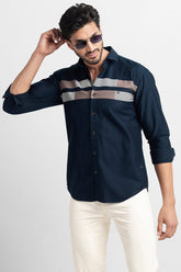 Grand Stipe Navy Blue Shirt