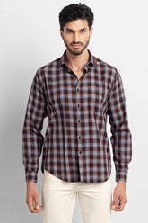 Glen Plaid Cotton Checks Shirt
