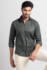 Oxford Print Grey Shirt