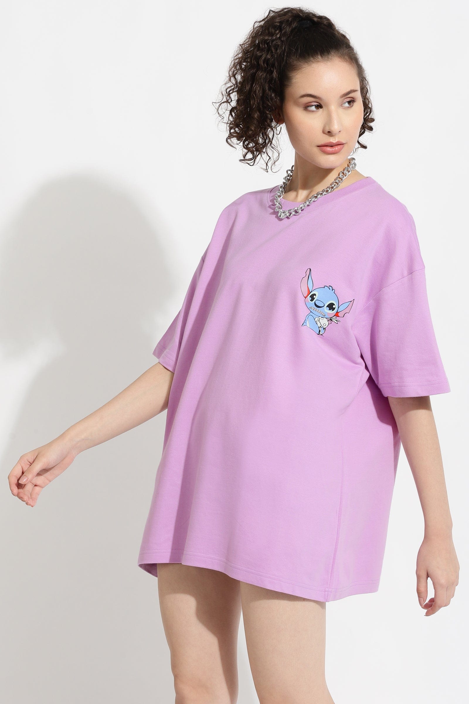 Hanging Bat lilac Oversized Unisex T-Shirt By Purple Mango