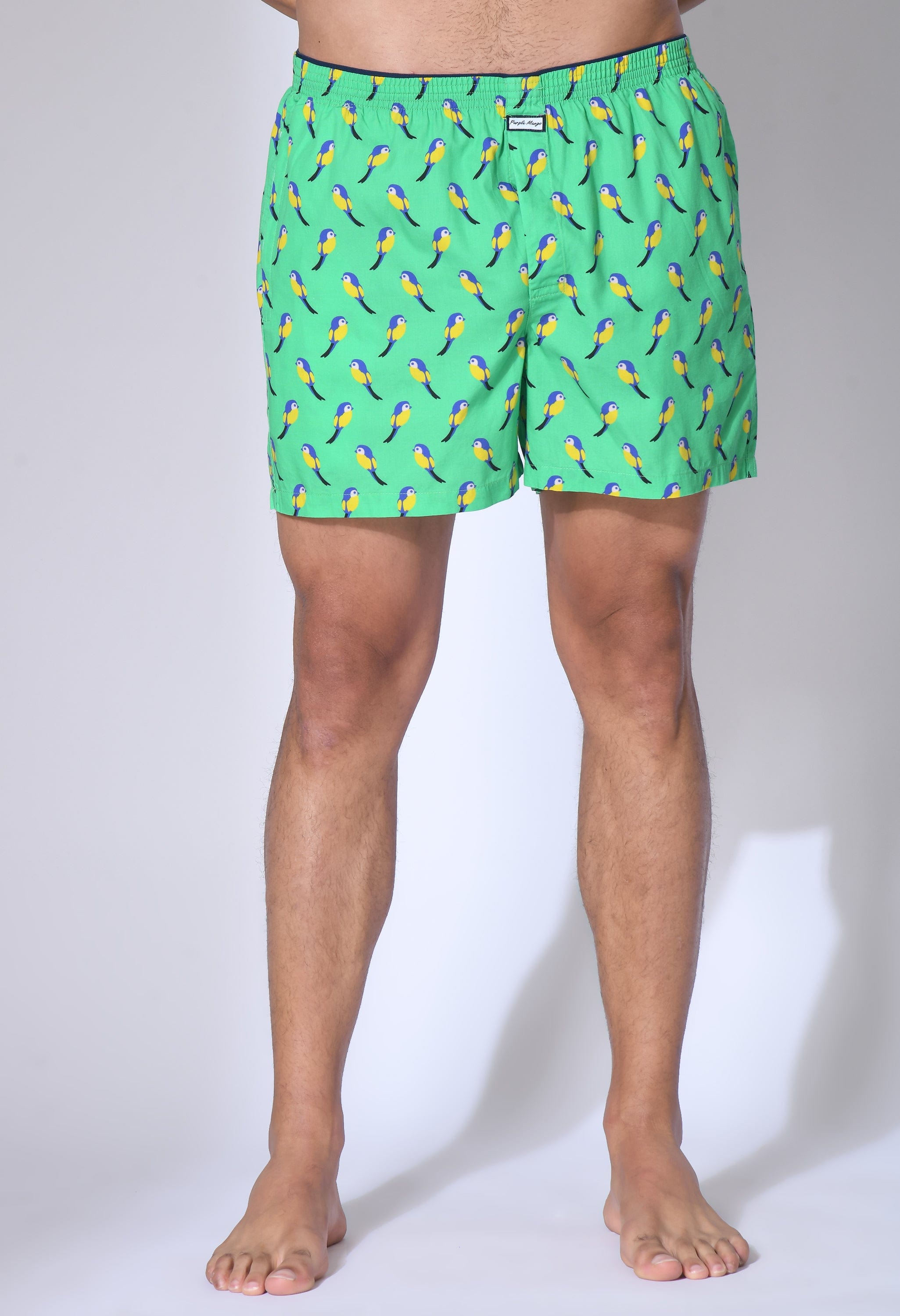 Bird Print Men Boxer's By Purple Mango