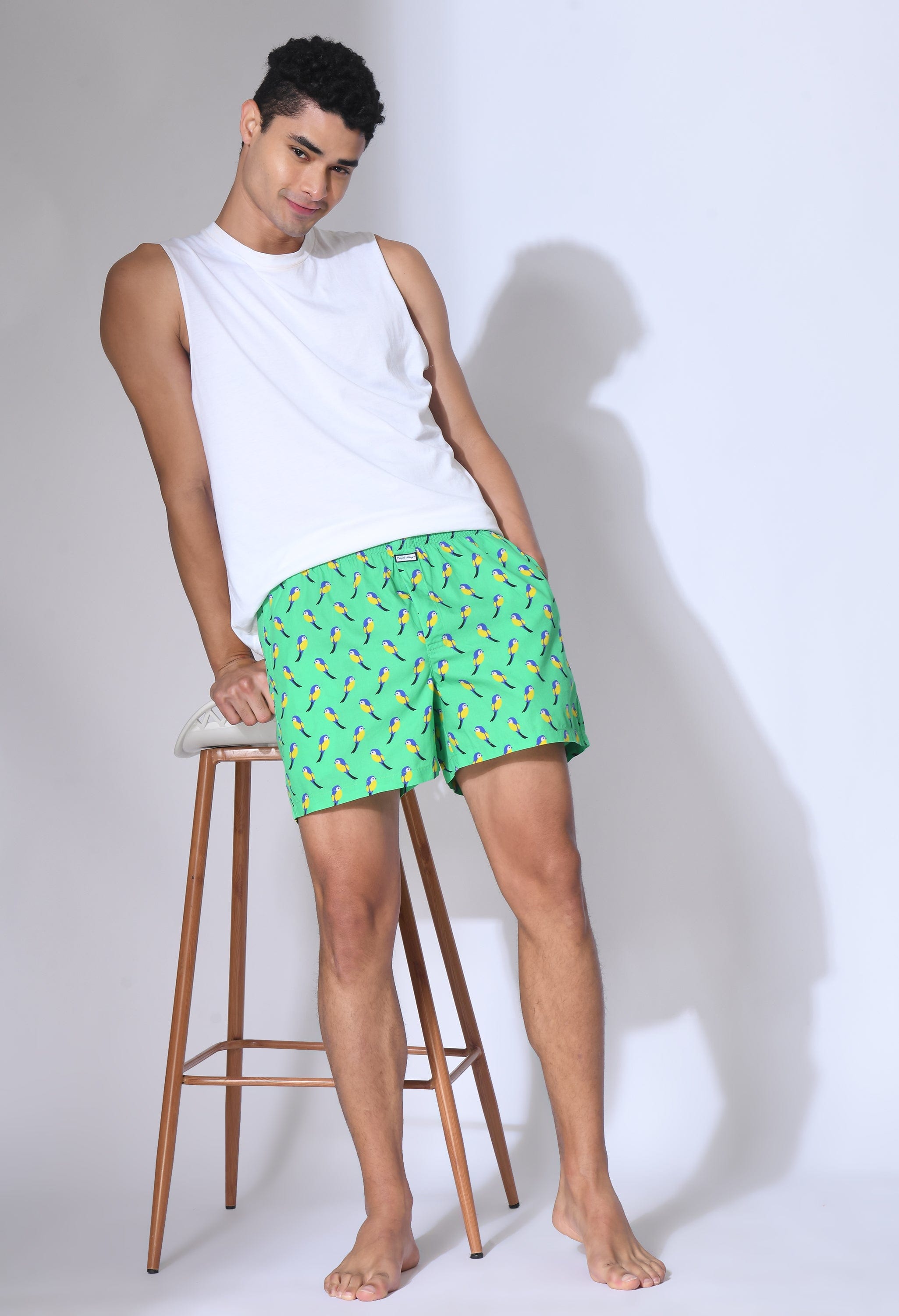 Bird Print Men Boxer's By Purple Mango