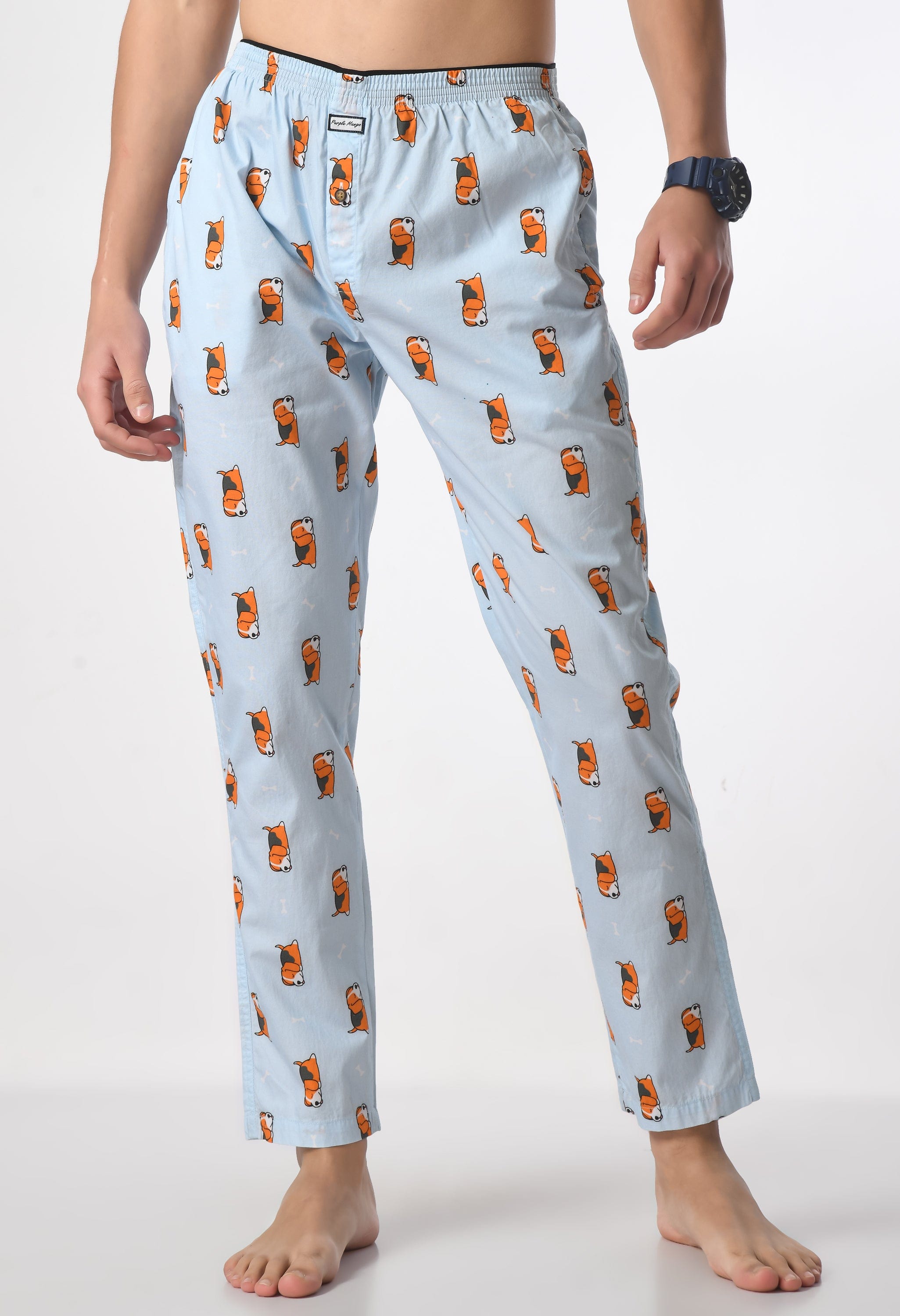 Sleepy Dog Print Pyjamas By Purple Mango