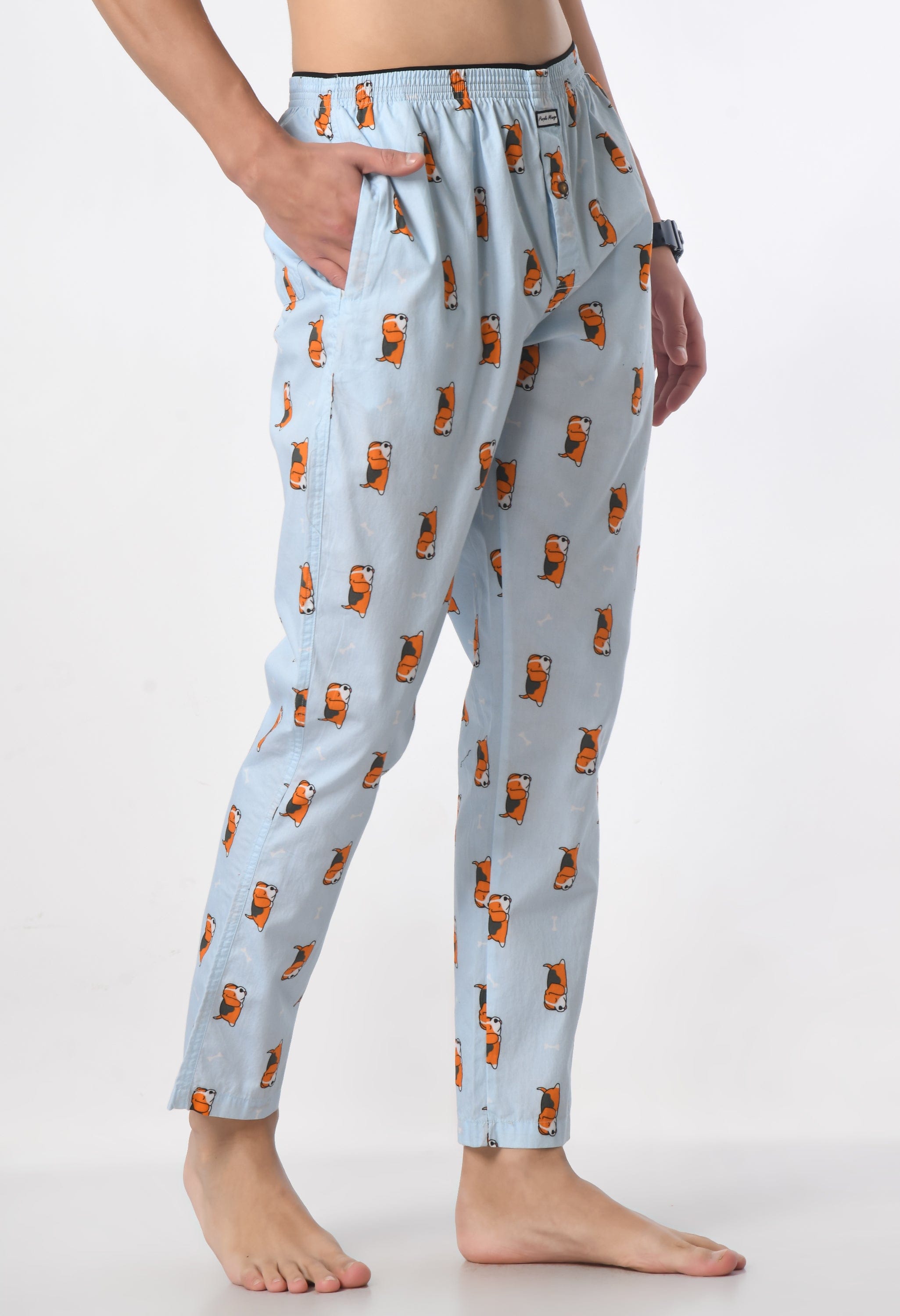 Sleepy Dog Print Pyjamas By Purple Mango