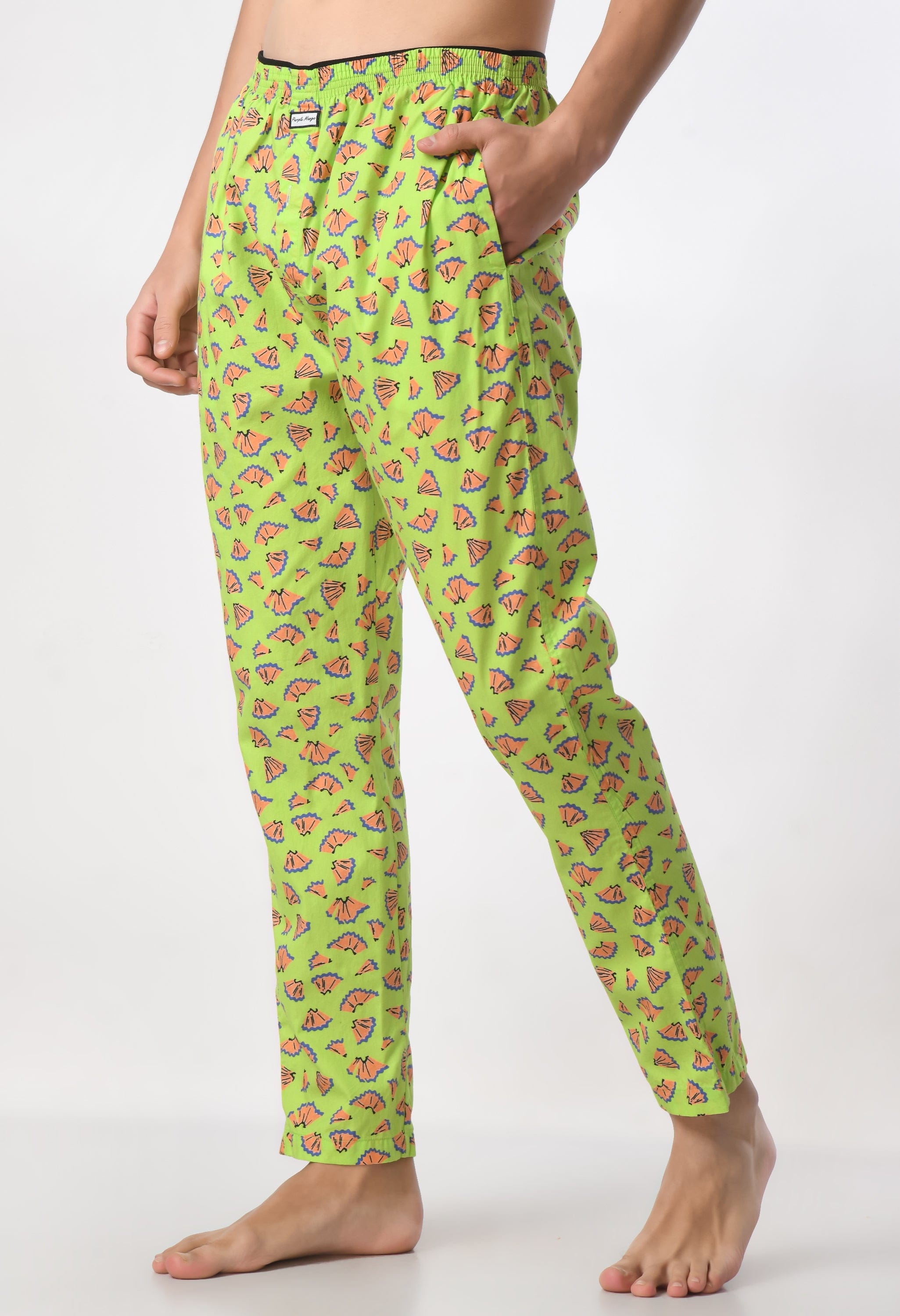 Pencil Print Men Pyjamas By Purple Mango