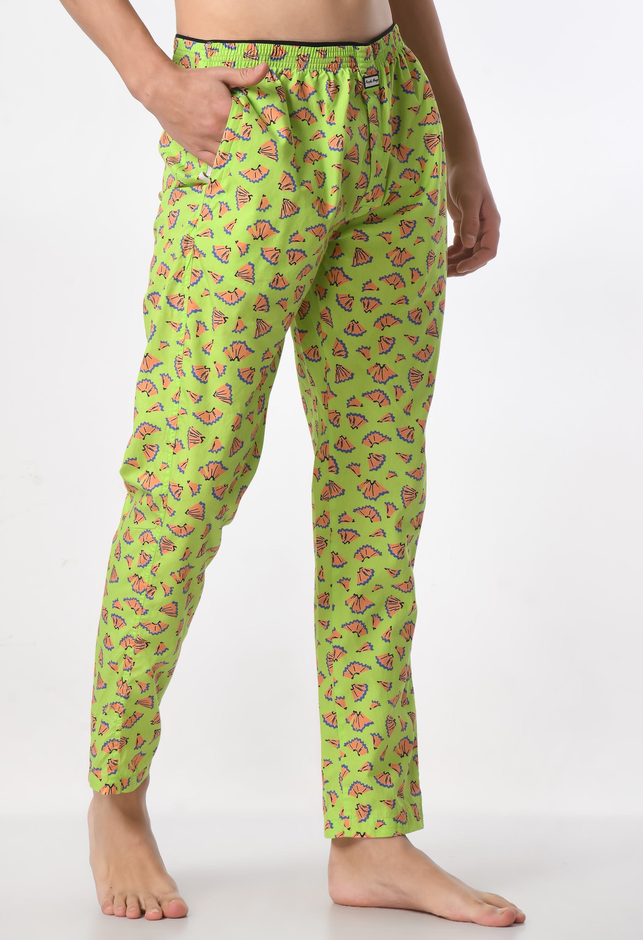 Pencil Print Men Pyjamas By Purple Mango