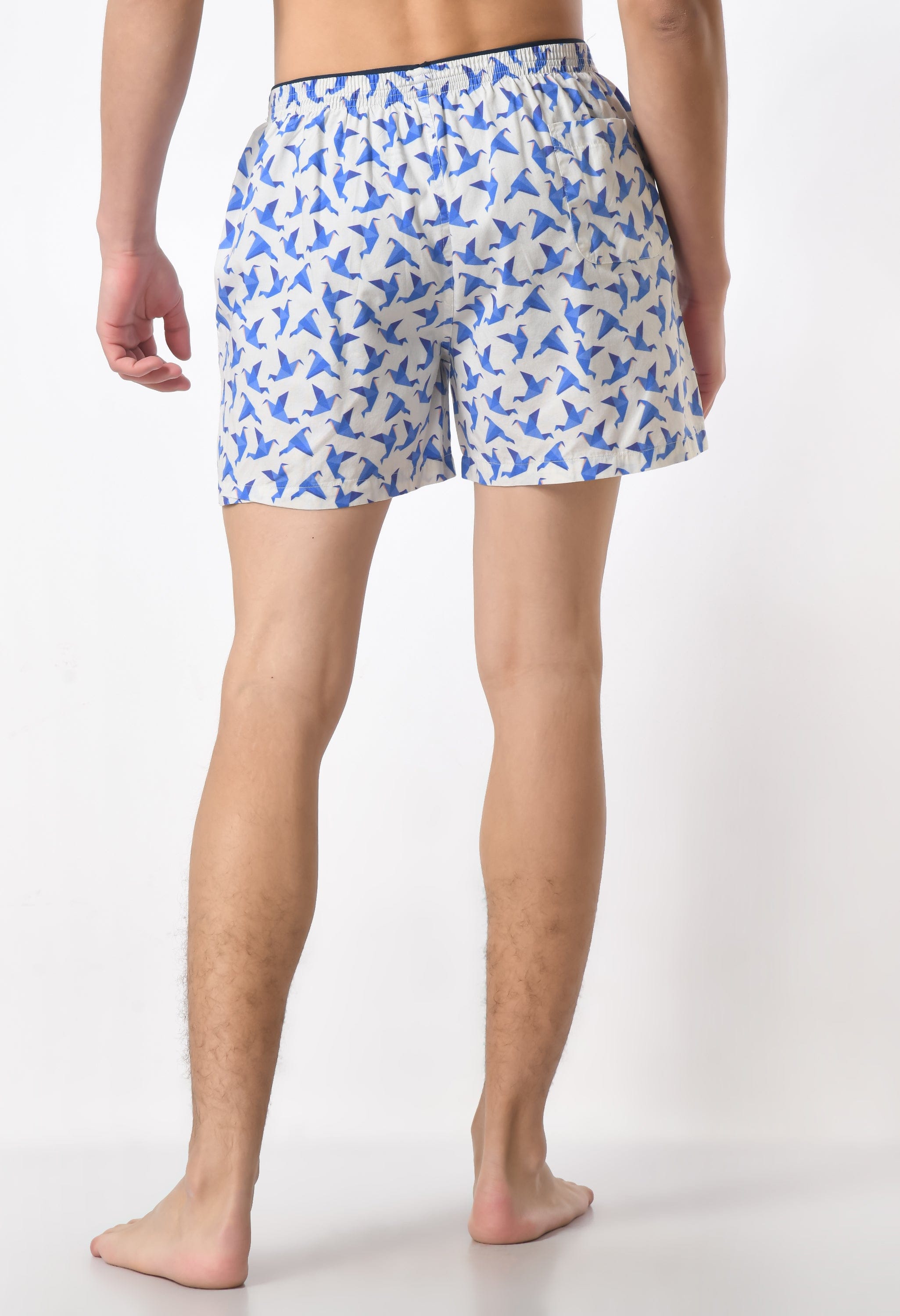 Origami Bird Print Men Boxer's By Purple Mango