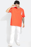 Freedom Orange Oversized Unisex T-shirt By Purple Mango