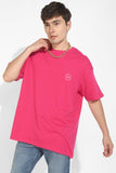 Pink Oversized Unisex T-Shirt By Purple Mango