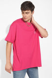 Pink Oversized Unisex T-Shirt By Purple Mango