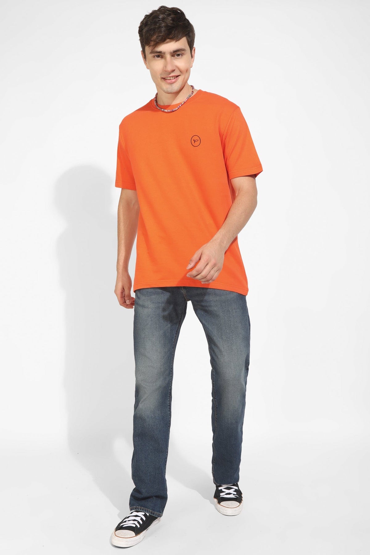 Orange Oversized Unisex T-Shirt By Purple Mango