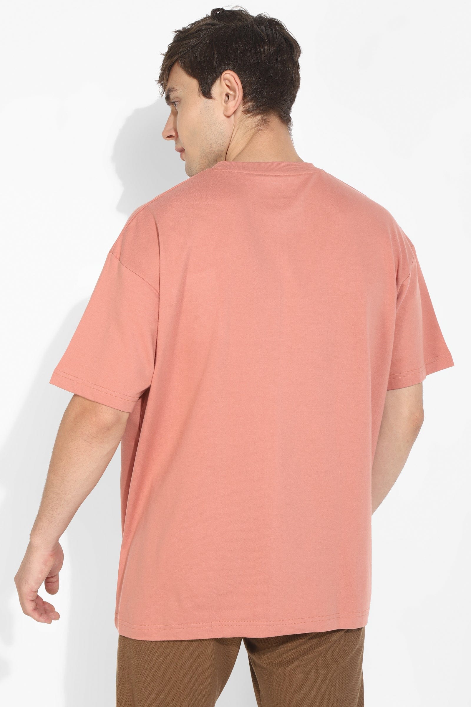 Peach Oversized Unisex T-shirt By Purple Mango