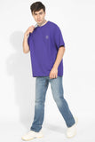 Purple Oversized Unisex T-shirt By Purple Mango