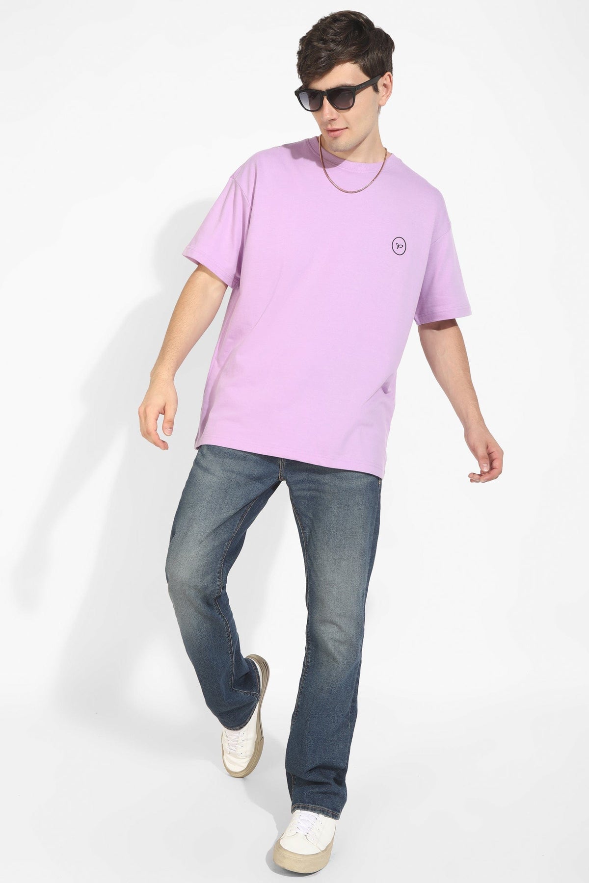 Lilac Oversized Unisex T-shirt By Purple Mango