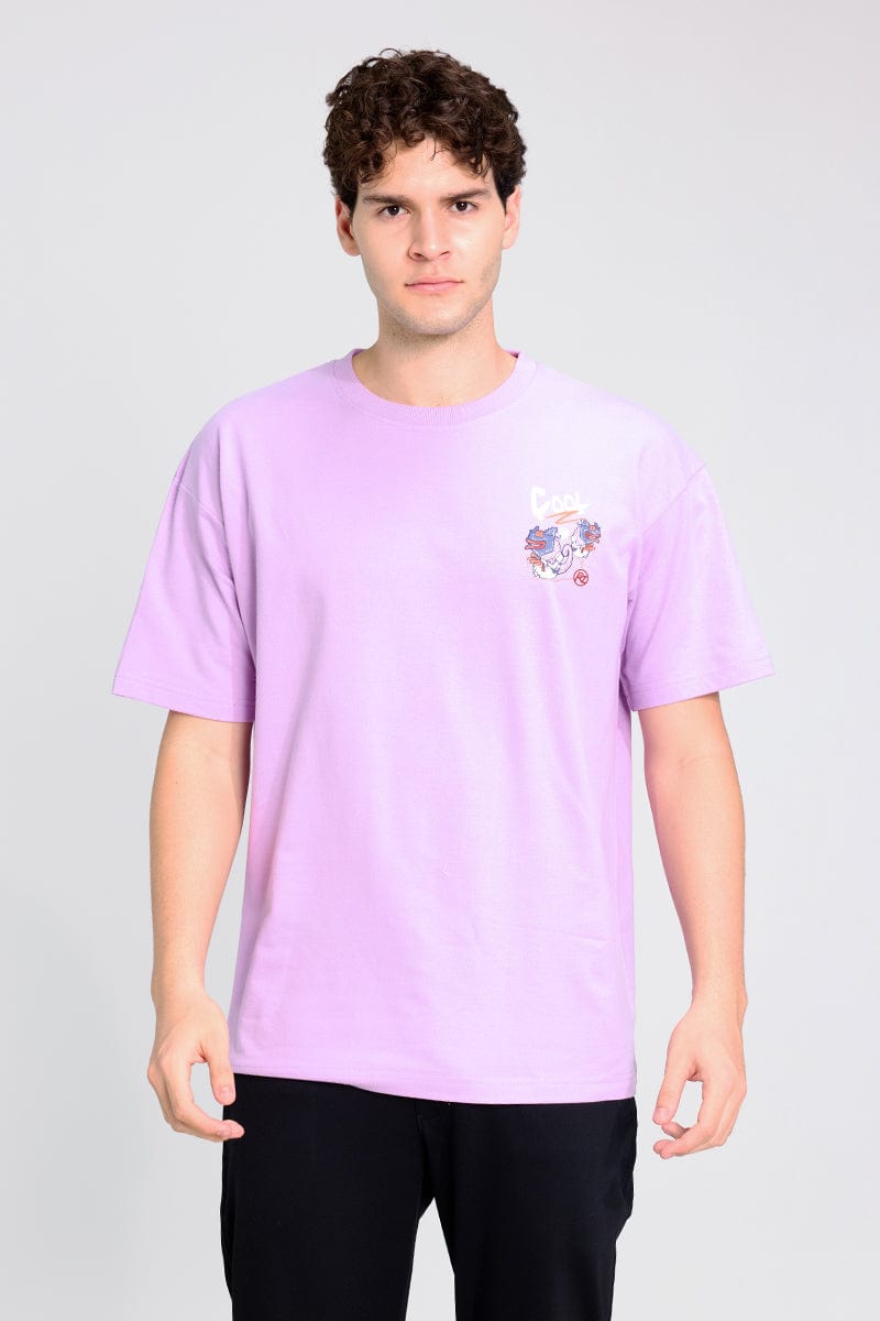 Cool Lilac Oversized Unisex T-shirt By Purple Mango