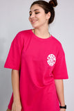 Seek The Positive Pink Oversized Unisex T-shirt By Purple Mango