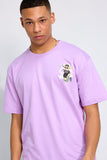Cool Panda Lilac Oversized Unisex T-shirt By Purple Mango