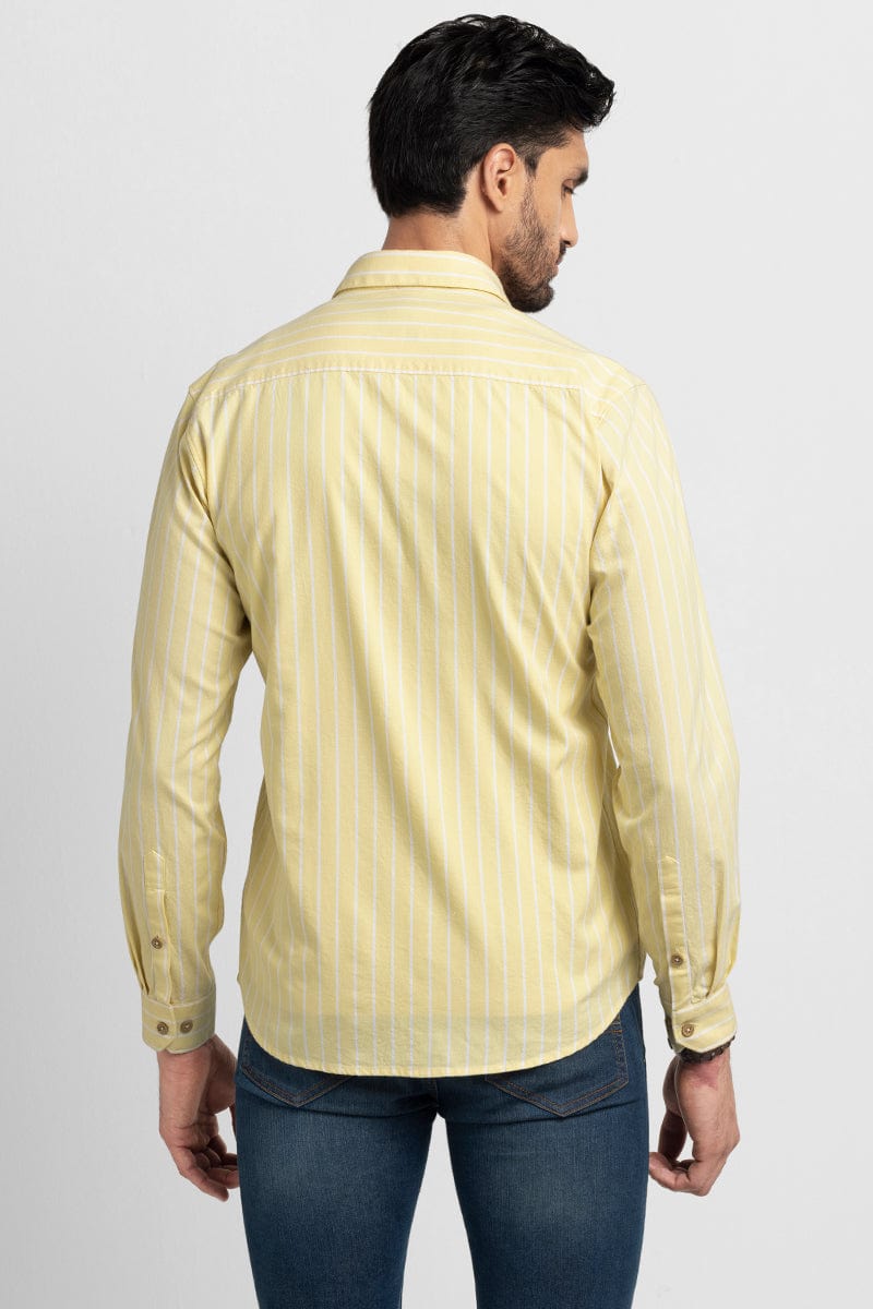 Lush Yellow Giza Stripe Shirt