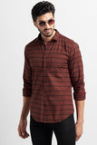 Grand Stripe Brown Shirt