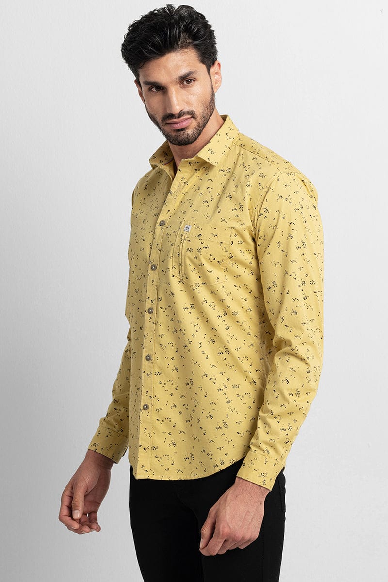 Flick Leaf Frost Yellow Shirt