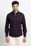 Lush Purple Giza Stripe Shirt