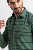 Lush Green Giza Stripe Shirt